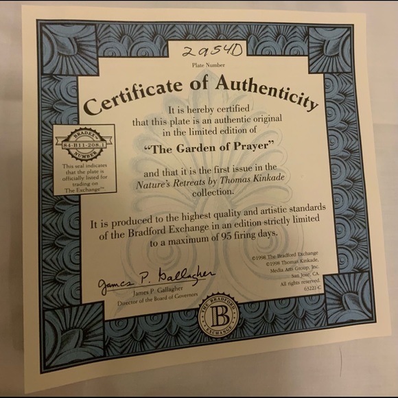 Set of 9 Thomas Kinkade - Nature’s Retreat collectible plates - Picture 11 of 16